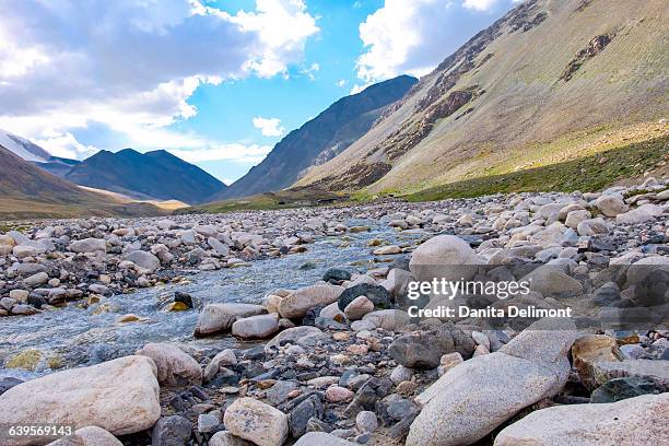 river valley, gashuun suhayt, khovd province, mongolia - khovd stock pictures, royalty-free photos & images