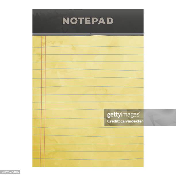 notepad - notebook paper texture stock illustrations