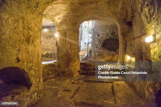 st. paul's catacomb - catacomb stock pictures, royalty-free photos & images