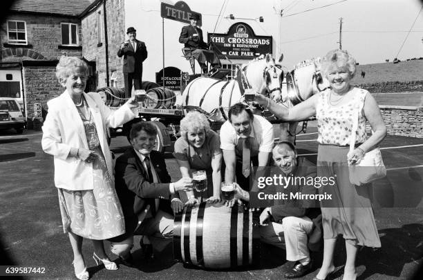 Roll out the barrel - for the Crossroads Inn and Restaurant at New Mill. The pub, which used to be the Toss o'Coin, has been closed for two weeks...