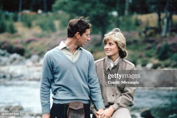 Charles and Diana Happy and in love at Balmoral after their honeymoon, 19th August 1981.