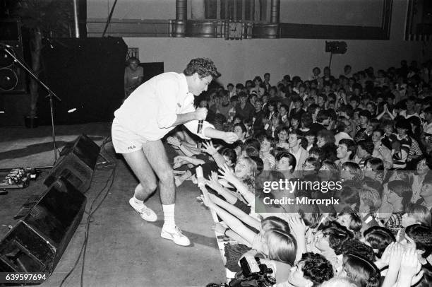 New pop sensations Wham seen here in concert in Aberdeen, Scotland. This was the boys first live performance. 9th October 1983.