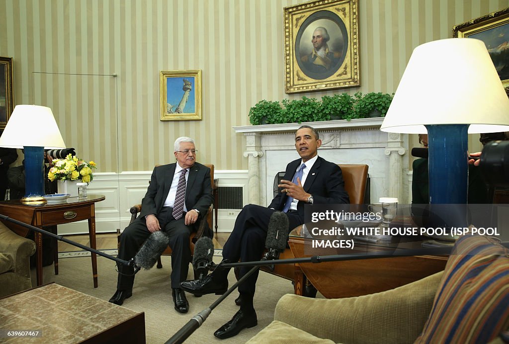 Obama Meets With Palestinian Authority President Mahmoud Abbas At White House