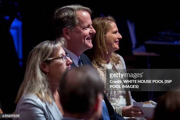 William Douglas "Doug" Parker, chairman and chief executive officer of American Airlines Group Inc., center, attends the "In Performance at the White...