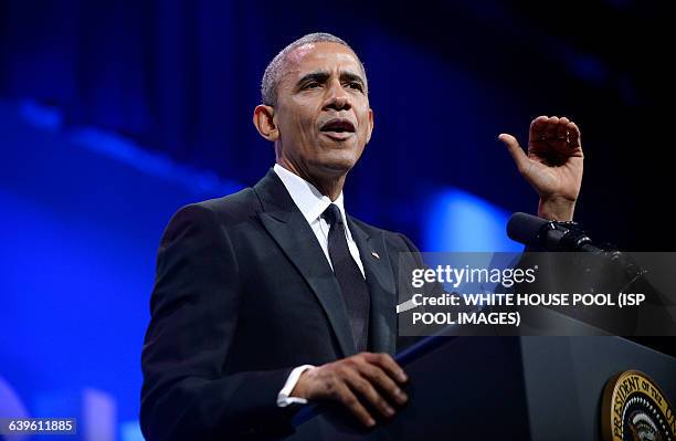 President Barack Obama addresses the Congressional Hispanic Caucus Institute's 38th Anniversary Awards Gala at the Washington Convention Center...