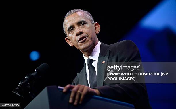 President Barack Obama addresses the Congressional Hispanic Caucus Institute's 38th Anniversary Awards Gala at the Washington Convention Center...