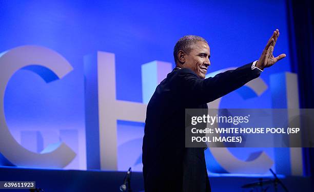 President Barack Obama addresses the Congressional Hispanic Caucus Institute's 38th Anniversary Awards Gala at the Washington Convention Center...