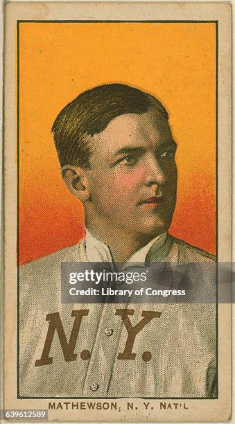 Christy Mathewson baseball card issued by the American Tobacco Company.