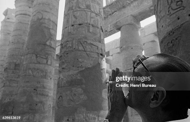 Jacques Chirac visits the Luxor Temple.