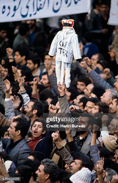 Anti-American demonstration during the hostage crisis and the Iranian Revolution.