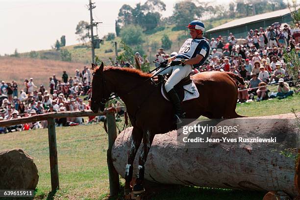 Nicolas Touzaint from France on Cobra d'Or during the three-day event of the 2000 Olympics.