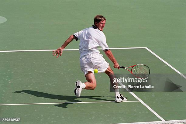Yevgeny Kafelnikov from Russia during the final of the men's singles at the 2000 Olympics.