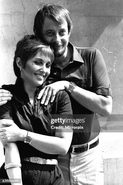 Adrienne Posta and Derek Fowlds at the Theatre Royal, Newcastle where they are appearing in The Norman Conquest on 3rd August 1981.