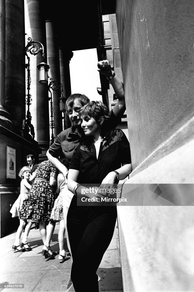 Adrienne Posta and Derek Fowlds at the Theatre Royal, Newcastle where they are appearing in The Norman Conquest on 3rd August 1981