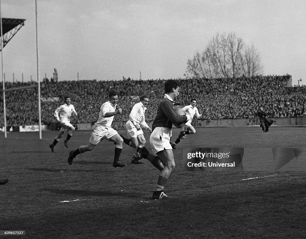 Rugby - France vs England 1954