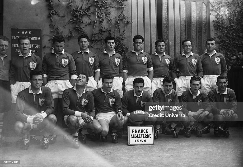 Rugby - France vs England 1954