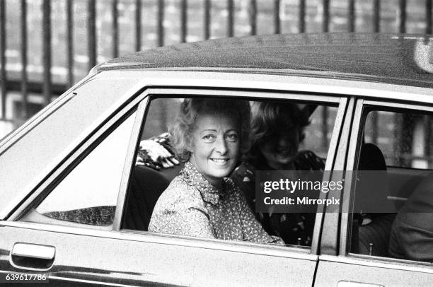 Frances Shand Kydd, proud mother of Princess Diana, Princess of Wales, leaves St Mary's Hospital, London after visiting her daughter and new...