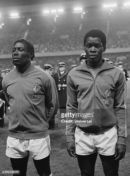 The famous French central defenders Jean-Pierre Adams and Marius Tresor.
