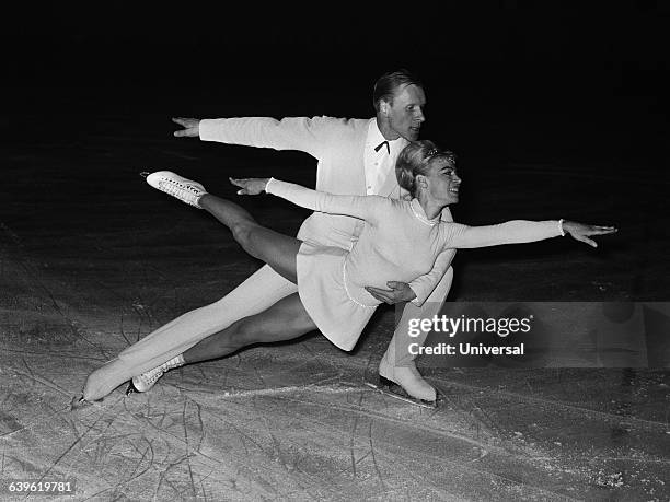 Soviet ice skaters Ludmila Belousova and Oleg Protopopov.
