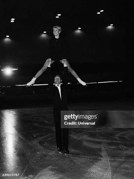 Soviet figure skaters Ludmila Belousova and Oleg Protopopov.