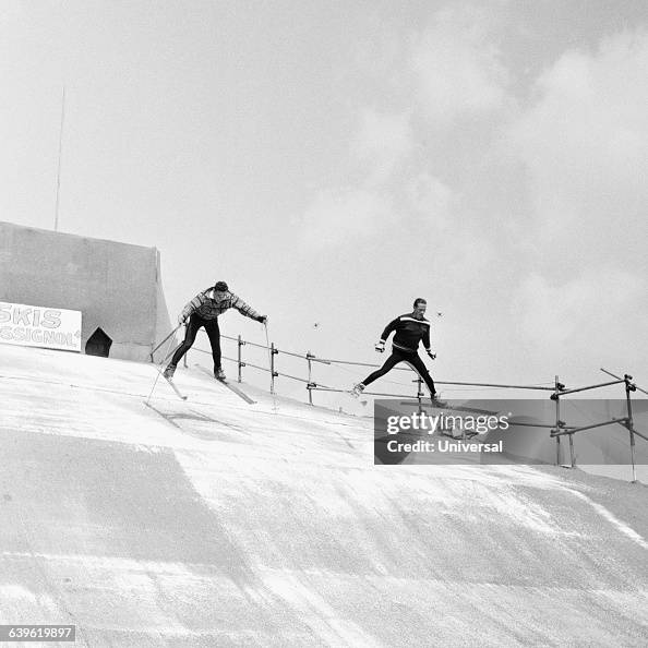 France's skiers Jean Vuarnet and Adrien Duvillard . News Photo - Getty ...