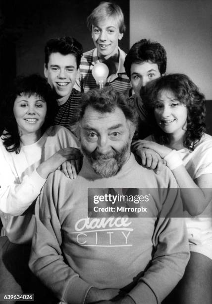 David Bellamy with young actors at Newcastle's Eldon Square Recreation Centre on 15th January 1985 to help launch the new "Ever Thought About Sport"...