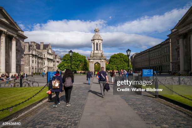 ireland, dublin, exterior - trinity college dublin stock pictures, royalty-free photos & images