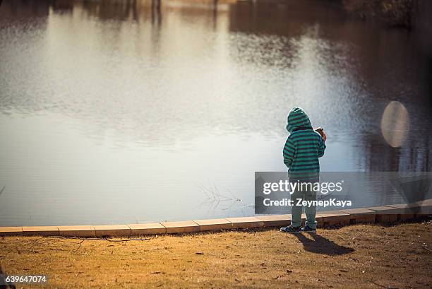 standing next to lake - alpharetta stock pictures, royalty-free photos & images