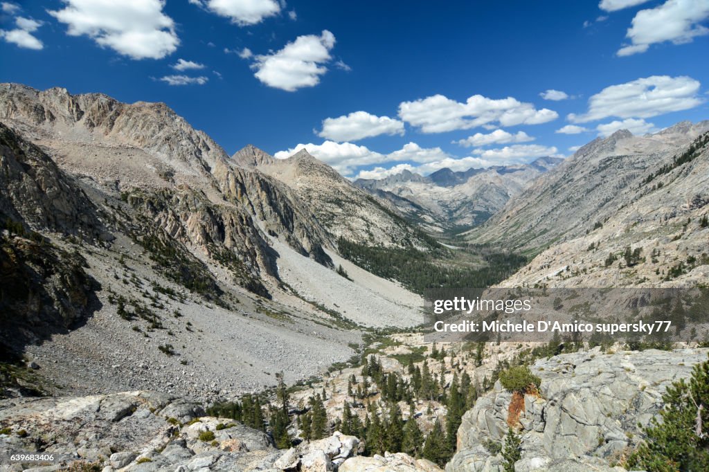 U-shaped valley in the High Sierra Nevada