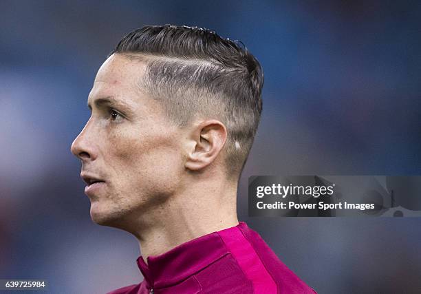 Fernando Torres of Atletico de Madrid in training prior to the Copa del Rey 2016-17 Round of 16 match between Atletico de Madrid and UD Las Palmas at...