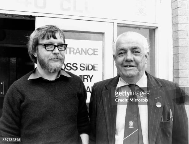 Joe Horrocks of the Labour Party and Fred Gartside Chairman at Moss Side Inquiry, at Manchester City Social Club, August 1981. On 8 July 1981 more...