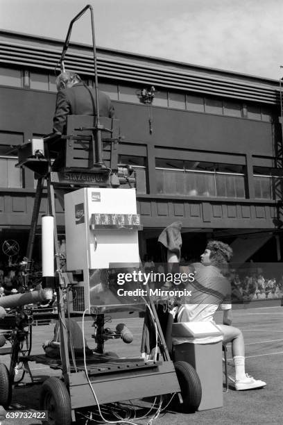 John McEnroe v Tom Gullikson, first round match at Wimbledon on Court Number One, Monday 22nd June 1981. John McEnroe was two flashpoints away from...