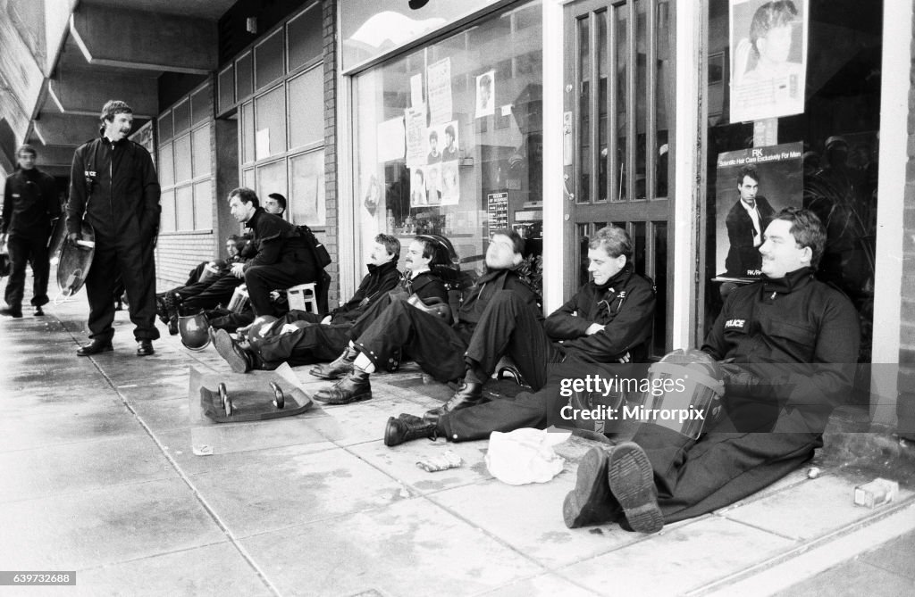 Aftermath of the riots which broke out in the Broadwater Farm estate in Tottenham, North London