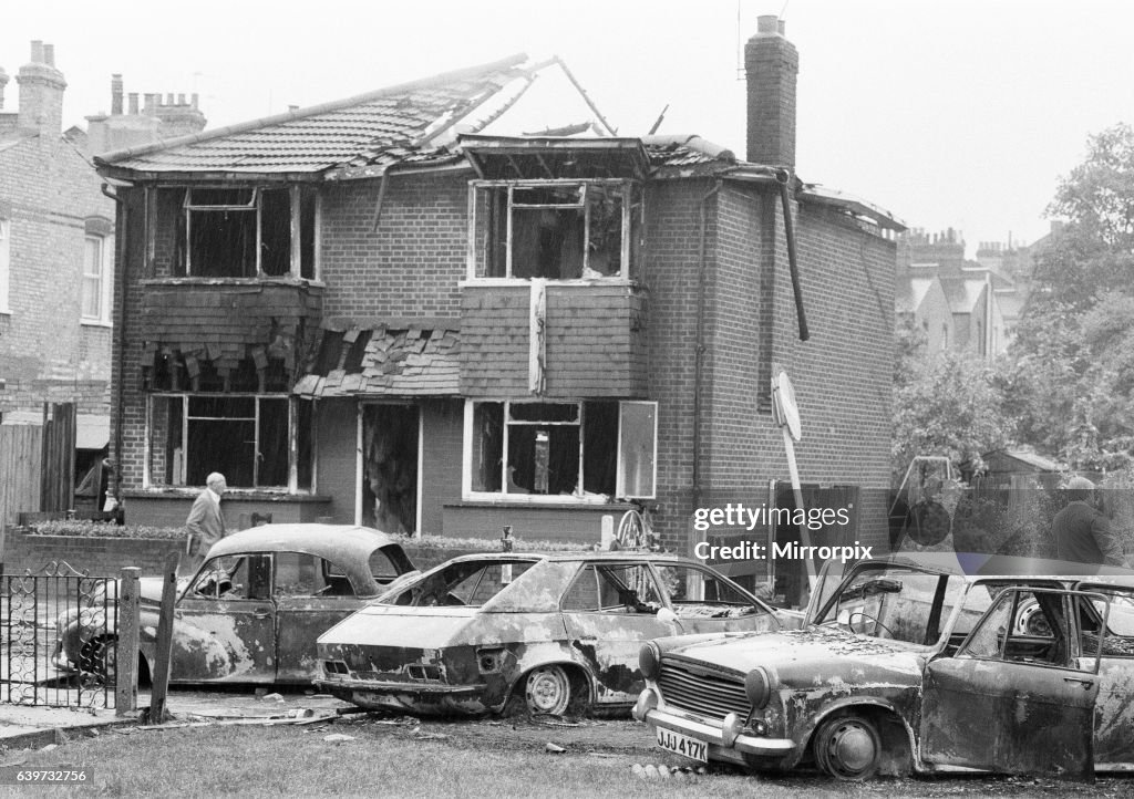 Aftermath of the riots which broke out in the Broadwater Farm estate in Tottenham, North London