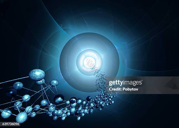 molecular cosmos, abstract scientific background - life sciences background stock illustrations