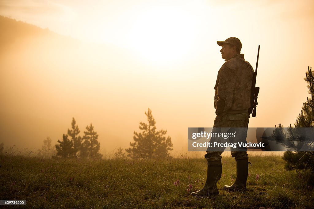 Hunter in the nature