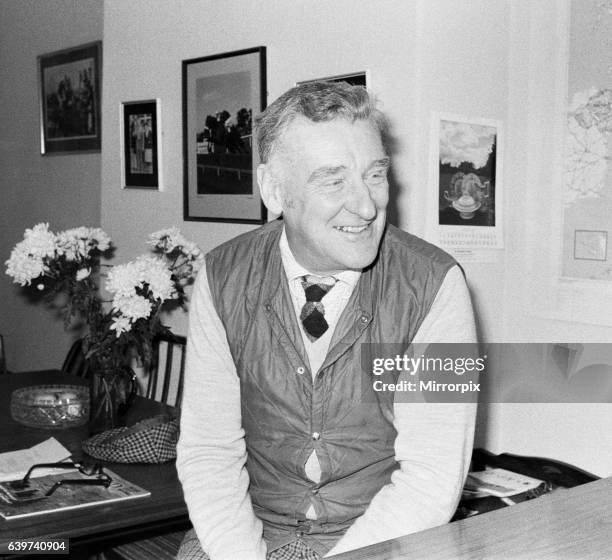 Donald "Ginger" McCain, the trainer of famous champion racehorse Red Rum, pictured in his office at his stables in Southport, Merseyside ahead of the...