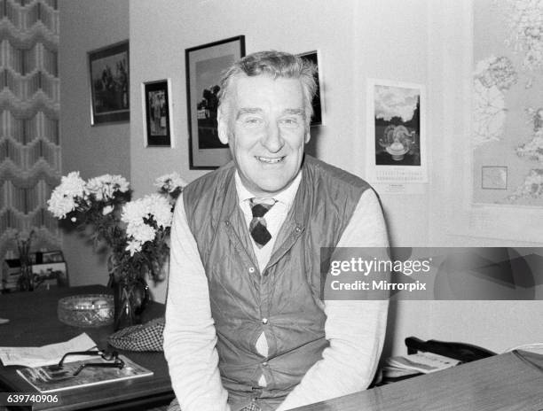 Donald "Ginger" McCain, the trainer of famous champion racehorse Red Rum, pictured in his office at his stables in Southport, Merseyside ahead of the...