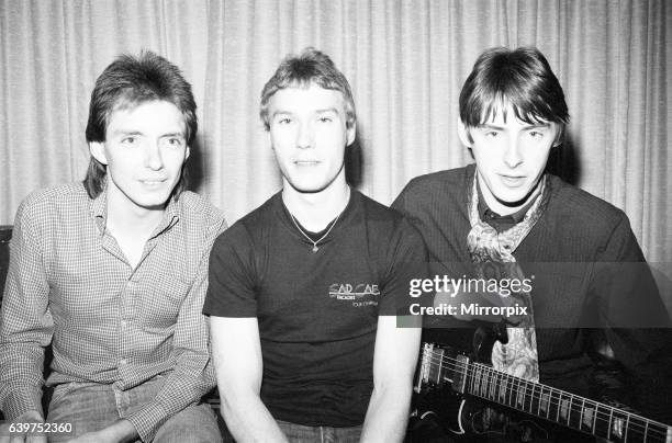 The Jam, Music Group, 22nd April 1980. Band members. Bruce Foxton, Rick Buckler & Paul Weller. Pictured at London Recording Studio.