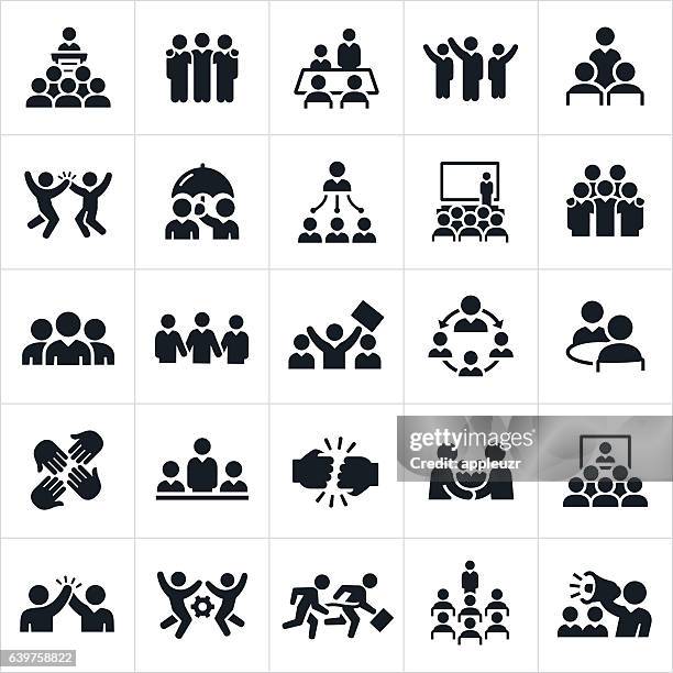 ilustrações de stock, clip art, desenhos animados e ícones de business teams icons - part of