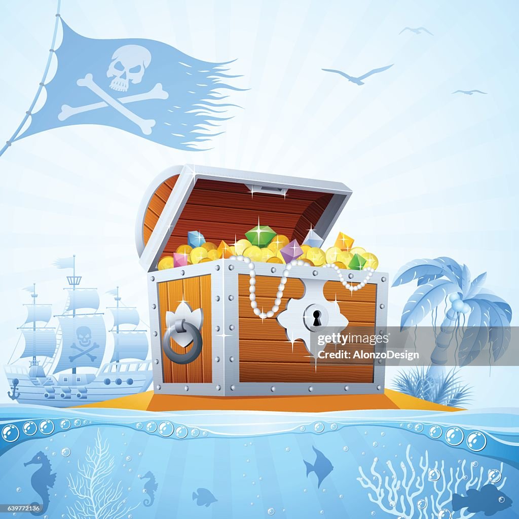 Antique Treasure Chest