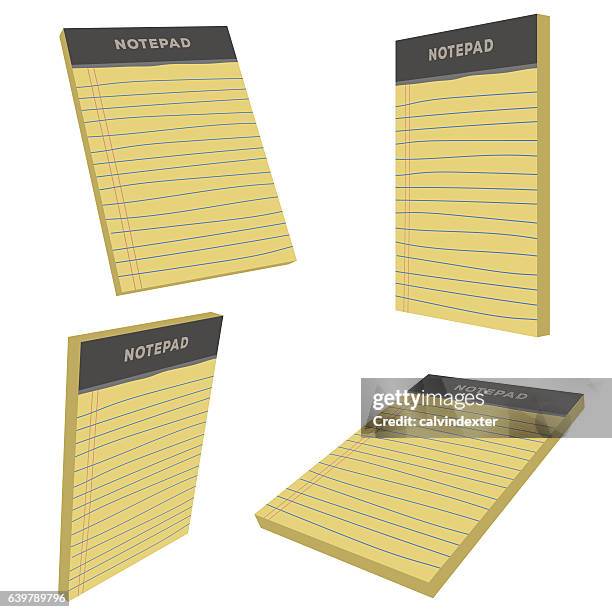3d notepads - yellow post it notes stock illustrations