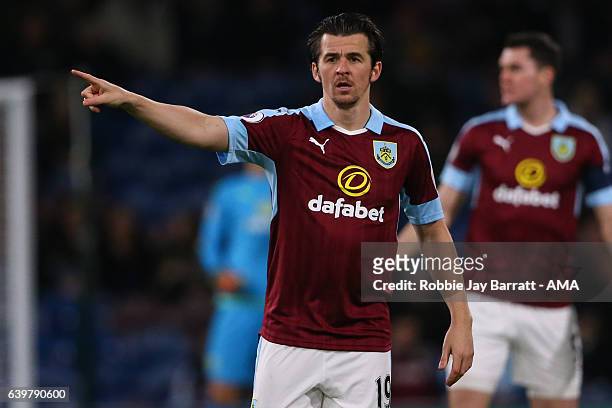 Joey Barton of Burnley during The Emirates FA Cup Third Round Replay between Burnley and Sunderland at Turf Moor on January 17, 2017 in Burnley,...
