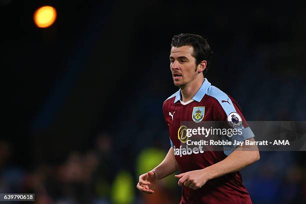 Joey Barton of Burnley during The Emirates FA Cup Third Round Replay between Burnley and Sunderland at Turf Moor on January 17, 2017 in Burnley,...