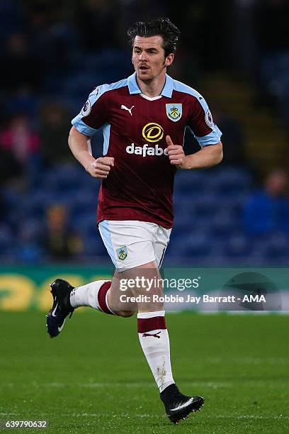 Joey Barton of Burnley during The Emirates FA Cup Third Round Replay between Burnley and Sunderland at Turf Moor on January 17, 2017 in Burnley,...