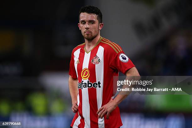 George Honeyman of Sunderland during The Emirates FA Cup Third Round Replay between Burnley and Sunderland at Turf Moor on January 17, 2017 in...