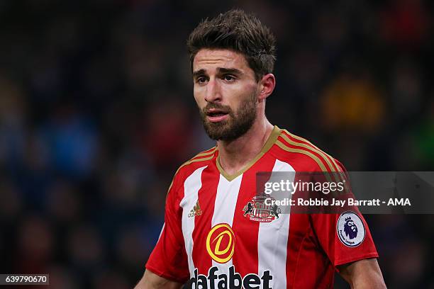 Fabio Borini of Sunderland during The Emirates FA Cup Third Round Replay between Burnley and Sunderland at Turf Moor on January 17, 2017 in Burnley,...