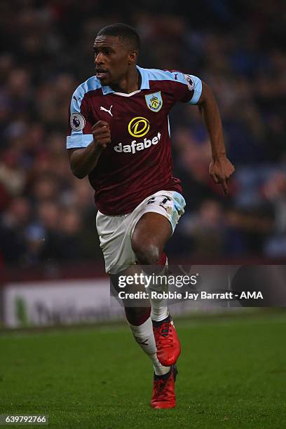 Tendayi Darikwa of Burnley during The Emirates FA Cup Third Round Replay between Burnley and Sunderland at Turf Moor on January 17, 2017 in Burnley,...