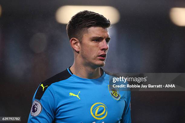 Nick Pope of Burnley during The Emirates FA Cup Third Round Replay between Burnley and Sunderland at Turf Moor on January 17, 2017 in Burnley,...