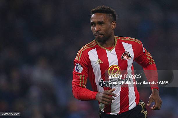 Jermain Defoe of Sunderland during The Emirates FA Cup Third Round Replay between Burnley and Sunderland at Turf Moor on January 17, 2017 in Burnley,...